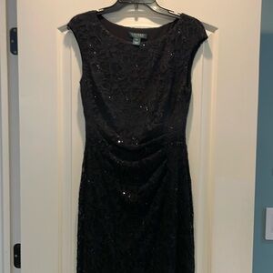 Gorgeous Ralph Lauren sparkly, lacy black dress
